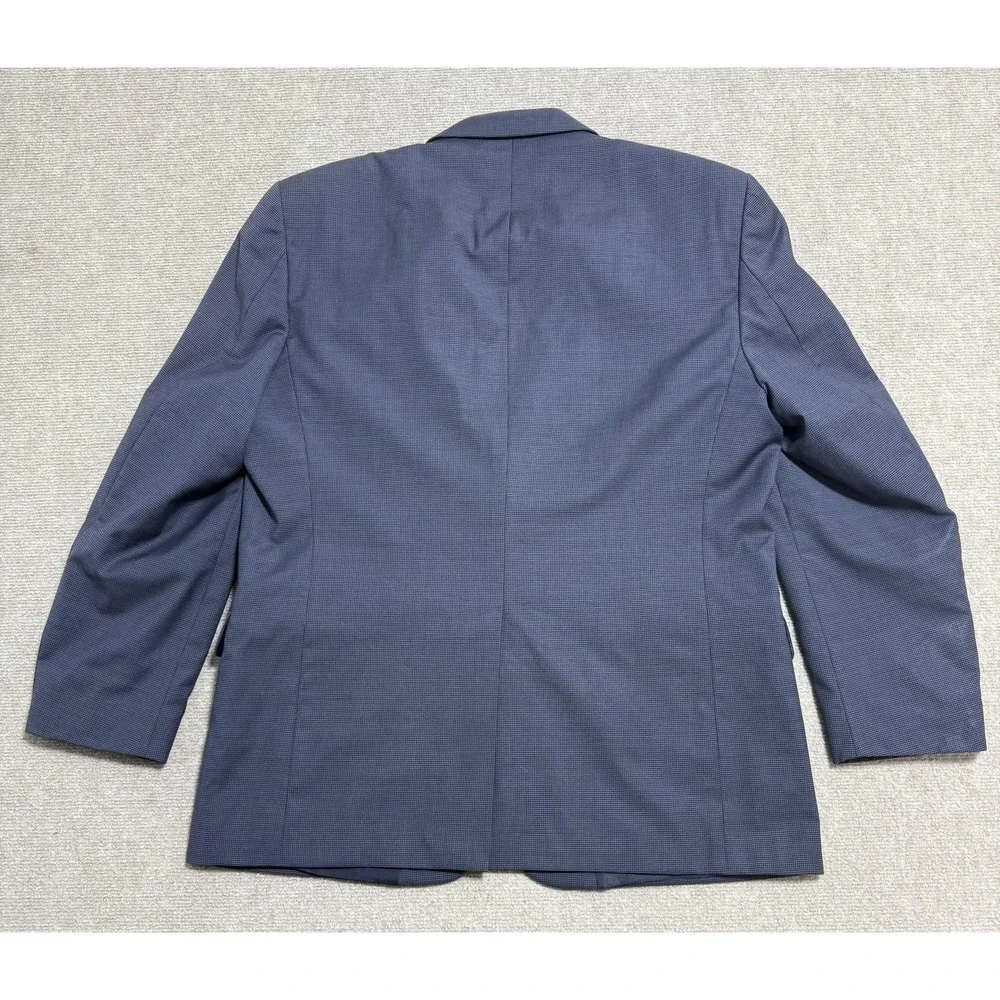 Daniel Gray Suit Mens 44R W39 Navy Wool 2 Button Pleated Cuffed‎ Travel Concepts